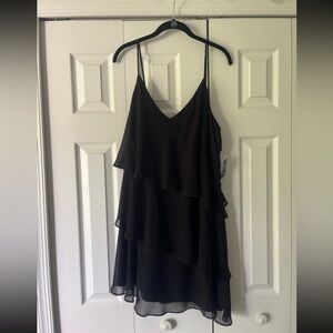 Black Tiered Ruffle Mini Dress